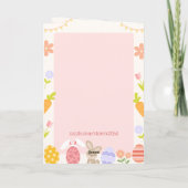 カスタマイズ可能なパーフェクトラグドールキャットバニーイースター カード (裏面)