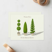 カスタマイズ可能なヒノキのトピアリー「生きた成長の繁栄」 ノートカード (正面/裏面インサイチュ)