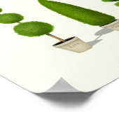 カスタマイズ可能なヒノキのトピアリー「生きた成長の繁栄」 ポスター (角)