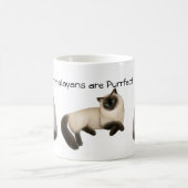 カスタマイズ可能なヒマラヤ猫のマグ コーヒーマグカップ (中央)