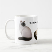 カスタマイズ可能なヒマラヤ猫のマグ コーヒーマグカップ (左)