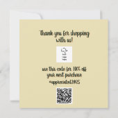 カスタマイズ可能なヒマワリありがとう割引カード シーズンカード (裏面)