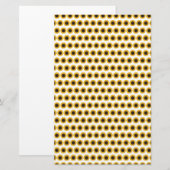 カスタマイズ可能なヒマワリ 便箋 (正面/裏面)