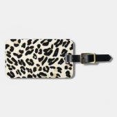 カスタマイズ可能なヒョウのプリントの荷物のラベル ラゲッジタグ (正面横)