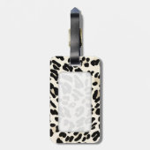 カスタマイズ可能なヒョウのプリントの荷物のラベル ラゲッジタグ (裏面縦)