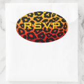 カスタマイズ可能なヒョウ 楕円形シール (バッグ)