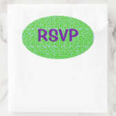 カスタマイズ可能なヒョウ 楕円形シール (バッグ)