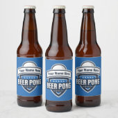 カスタマイズ可能なビアポン選手権ロゴ ビールラベル (ボトル)