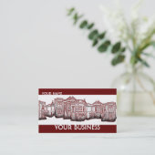 カスタマイズ可能なビクトリアンレッドホームの名刺 名刺 (スタンド正面)