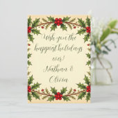 カスタマイズ可能なビクトリア時代の植物画の非写真 シーズンカード (スタンド正面)