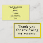カスタマイズ可能なビジネスサンキューカード 名刺 (正面/裏面)