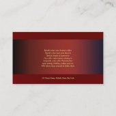 カスタマイズ可能なビジネスプロフィールのワイナリーのブドウ園のワイン 名刺 (裏面)