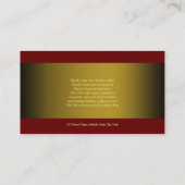 カスタマイズ可能なビジネスプロフィールのワイナリーのブドウ園のワイン 名刺 (裏面)