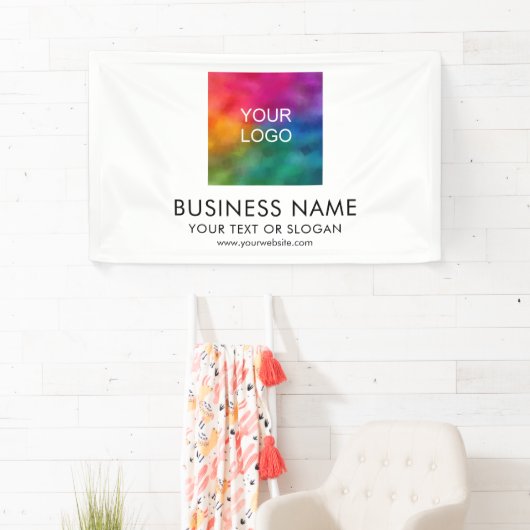 カスタマイズ可能なビジネスロゴモダンテンプレートエレガント 横断幕 (インサイチュ)