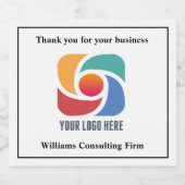 カスタマイズ可能なビジネスロゴ会社マーケティング スパークリングワインラベル (シングルラベル)