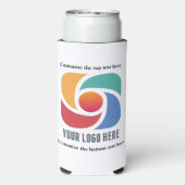 カスタマイズ可能なビジネスロゴ会社マーケティング スリム缶クーラー (Seltzer裏面)