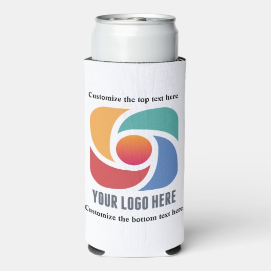 カスタマイズ可能なビジネスロゴ会社マーケティング スリム缶クーラー (Seltzer裏面)