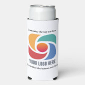カスタマイズ可能なビジネスロゴ会社マーケティング スリム缶クーラー (Seltzer正面)