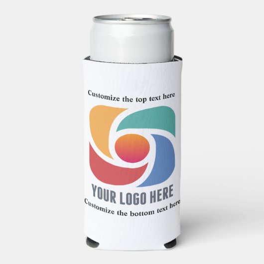カスタマイズ可能なビジネスロゴ会社マーケティング スリム缶クーラー (Seltzer正面)