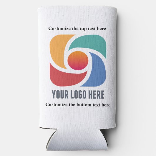 カスタマイズ可能なビジネスロゴ会社マーケティング スリム缶クーラー (裏面)