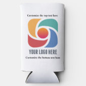 カスタマイズ可能なビジネスロゴ会社マーケティング スリム缶クーラー (正面)