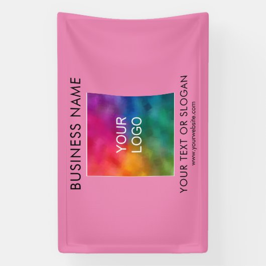 カスタマイズ可能なビジネスロゴ文字カラーテンプレート 横断幕 (縦)