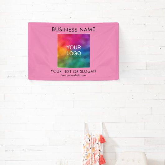 カスタマイズ可能なビジネスロゴ文字カラーテンプレート 横断幕 (インサイチュ)