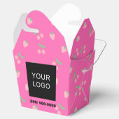 カスタマイズ可能なビジネスロゴ電話ピンクテイクアウト フェイバーボックス (オープン)