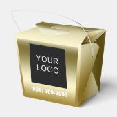 カスタマイズ可能なビジネスロゴ電話FauxGold フェイバーボックス (裏面サイド)