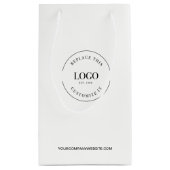 カスタマイズ可能なビジネス会社のWebサイトあなたのロゴ私 スモールペーパーバッグ (裏面)
