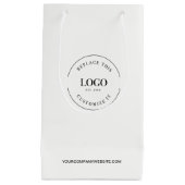 カスタマイズ可能なビジネス会社のWebサイトあなたのロゴ私 スモールペーパーバッグ (正面)