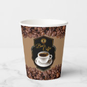 カスタマイズ可能なビジネス名コーヒーショップ紙カップ 紙コップ (裏面)