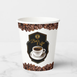 カスタマイズ可能なビジネス名コーヒーショップ 紙コップ