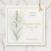 カスタマイズ可能なビジネス感謝ラベルとTuberose フェイバータグ (裏面)