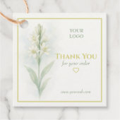 カスタマイズ可能なビジネス感謝ラベルとTuberose フェイバータグ (正面)