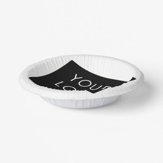 カスタマイズ可能なビジネス追加ロゴ白モダン色 ペーパーボウル (傾斜あり)