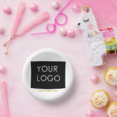 カスタマイズ可能なビジネス追加ロゴ白モダン色 ペーパーボウル (パーティー)