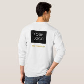 カスタマイズ可能なビジネス追加ロゴ白モダン色 Tシャツ (裏面フル)