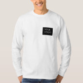 カスタマイズ可能なビジネス追加ロゴ白モダン色 Tシャツ (正面)