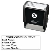 カスタマイズ可能なビジネス・バンキング情報 セルフインキングスタンプ (インサイチュ)
