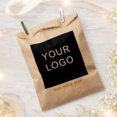 カスタマイズ可能なビジネス ブラウン モダン ロゴ フェイバーバッグ (クリップ留めされた状態)