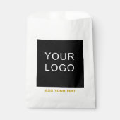 カスタマイズ可能なビジネス ロゴ 現代の白  フェイバーバッグ (正面)