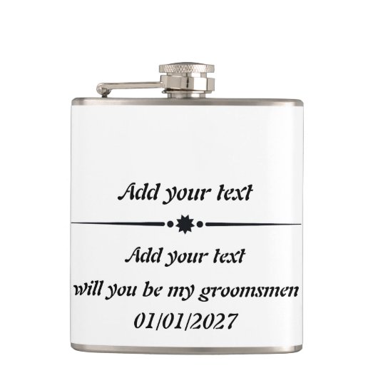 カスタマイズ可能なビニール包まれたフラスコ フラスク (正面)