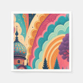 カスタマイズ可能なビビッドアートコックテールペーパーナプキン スタンダードカクテルナプキン (正面)