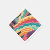 カスタマイズ可能なビビッドアートコックテールペーパーナプキン スタンダードカクテルナプキン (角)