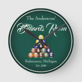 カスタマイズ可能なビリヤード・プールのテーブル・ルーム ラウンド壁時計