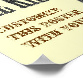 カスタマイズ可能なビリー・ザ・キッド ポスター (角)