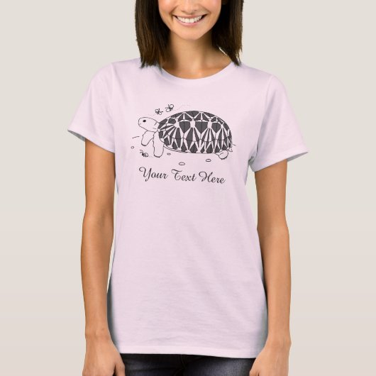 カスタマイズ可能なビルマの星の亀のシャツ Tシャツ (正面)