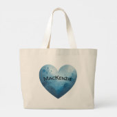 カスタマイズ可能なビーグルのキャンバストート ラージトートバッグ (裏面)