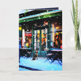 カスタマイズ可能なビーグルホリデーカード シーズンカード